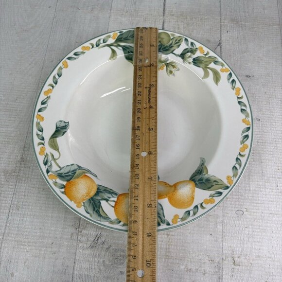 Vintage Julie Pople Avon COUNTRY FRUIT  Porcelain Large Rim Soup Bowls Set of 4 - Picture 11 of 16